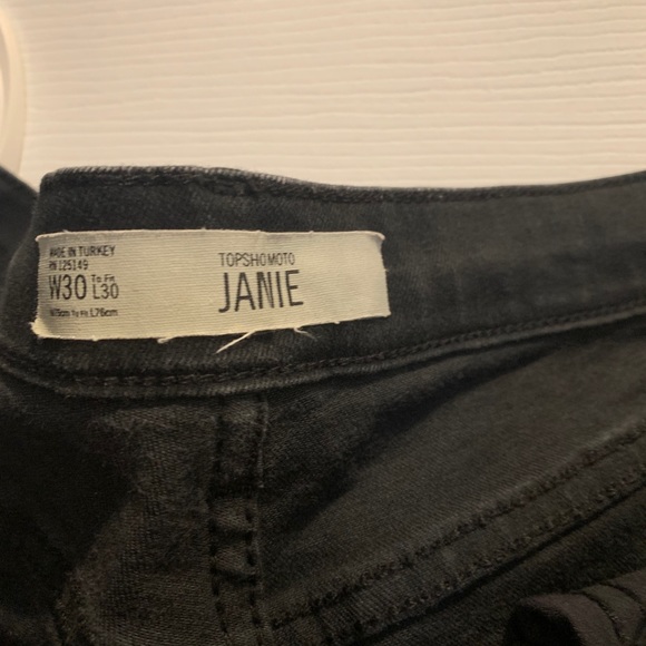 Topshop high-rise black Jean with floral pattern - Picture 2 of 4